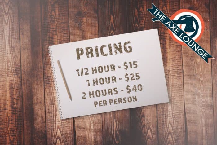 the axe lounge pricing structure.